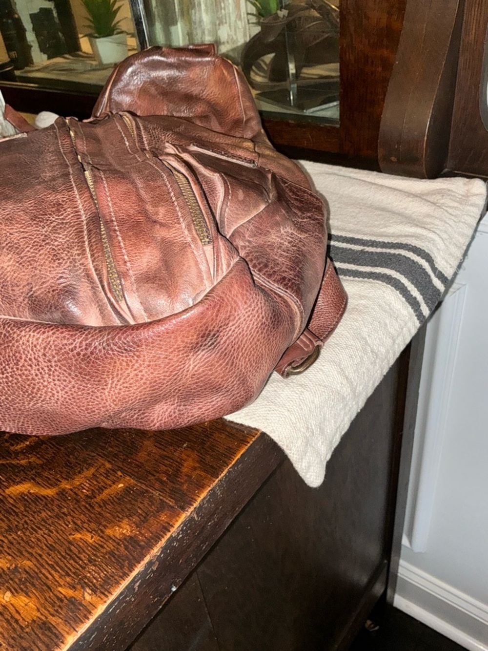 Bed Stu Leather Tommie Backpack Teak Rustic MSRP $345 - Picture 9 of 11